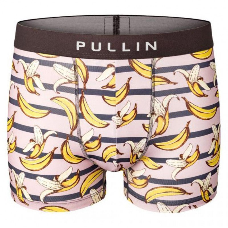 PULL IN Boxer Homme Microfibre BANANASTRIPE Rose Jaune