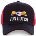 VON DUTCH Casquette Homme Microfibre EYEPAT2 Noir Rouge