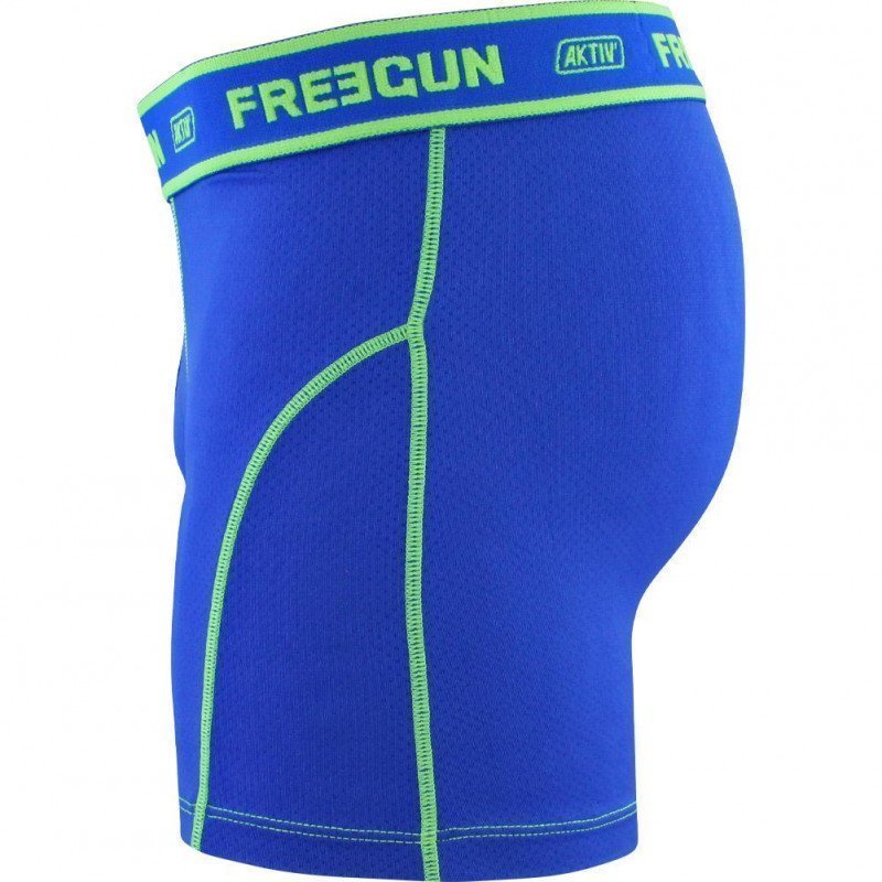 FREEGUN Boxer Homme Microfibre BMASS2 Bleu Vert AKTIV