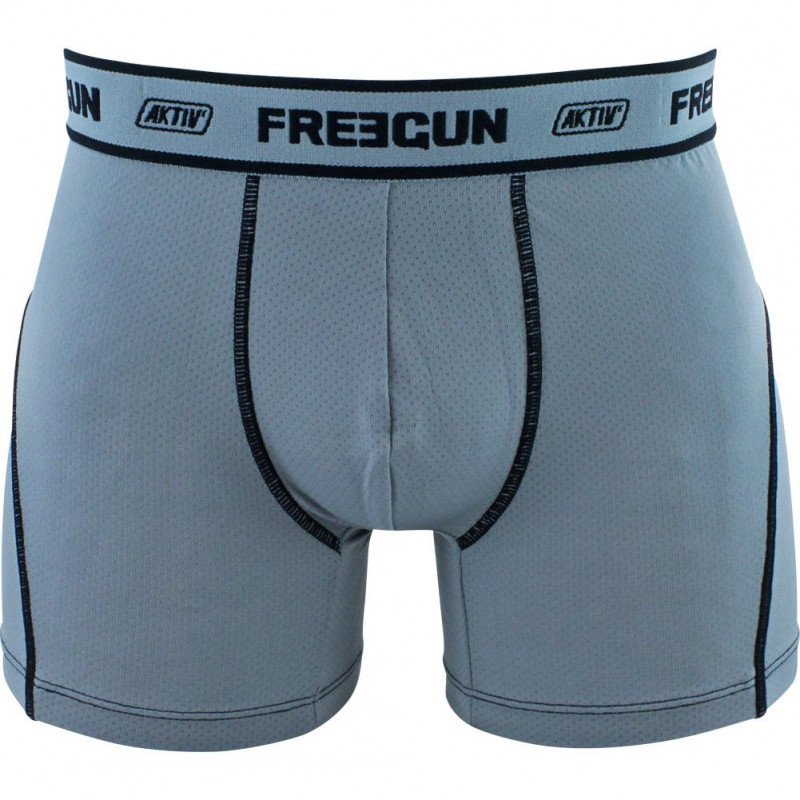 FREEGUN Boxer Homme Microfibre BMASS2 Gris AKTIV