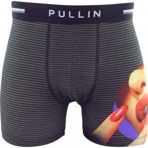 PULL IN Boxer Homme Coton Bio BETTY Noir Gris