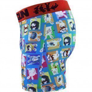 FREEGUN Boxer Homme Microfibre COL Ciel Multicolor LAPINS CRETINS