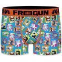 FREEGUN Boxer Homme Microfibre COL Ciel Multicolore LAPINS CRETINS