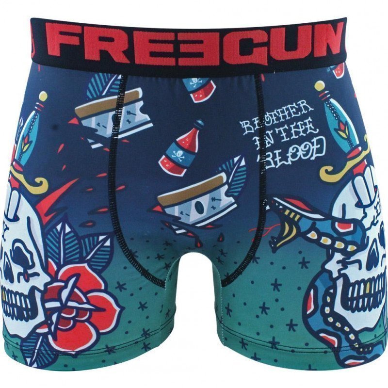 FREEGUN Boxer Homme Microfibre SKU Vert Noir PREMIUM