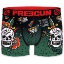 FREEGUN Boxer Homme Microfibre SKU Vert Noir PREMIUM