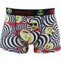 ATHENA Boxer Homme Microfibre PSYCHEDELIQUE Noir Blanc EMOJI