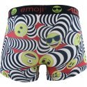 ATHENA Boxer Homme Microfibre PSYCHEDELIQUE Noir Blanc EMOJI