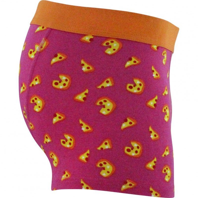 Boxer Homme PIZZA Rose et Jaune
