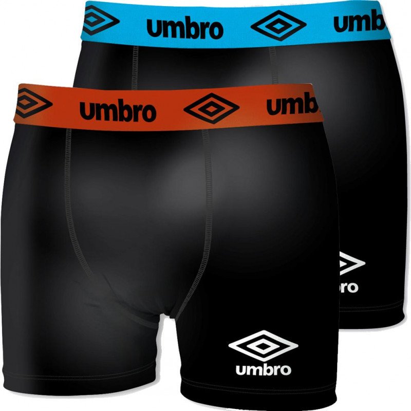 LOT DE 2 Boxer Sous-vêtements Homme BCX2ASS3 Noir et Orange