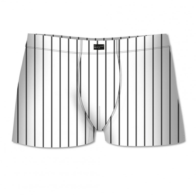MARGINAL Boxer Homme Microfibre GINO Blanc Noir