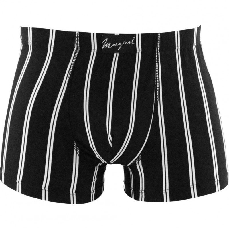 MARGINAL Boxer Homme Microfibre GINO Noir Blanc