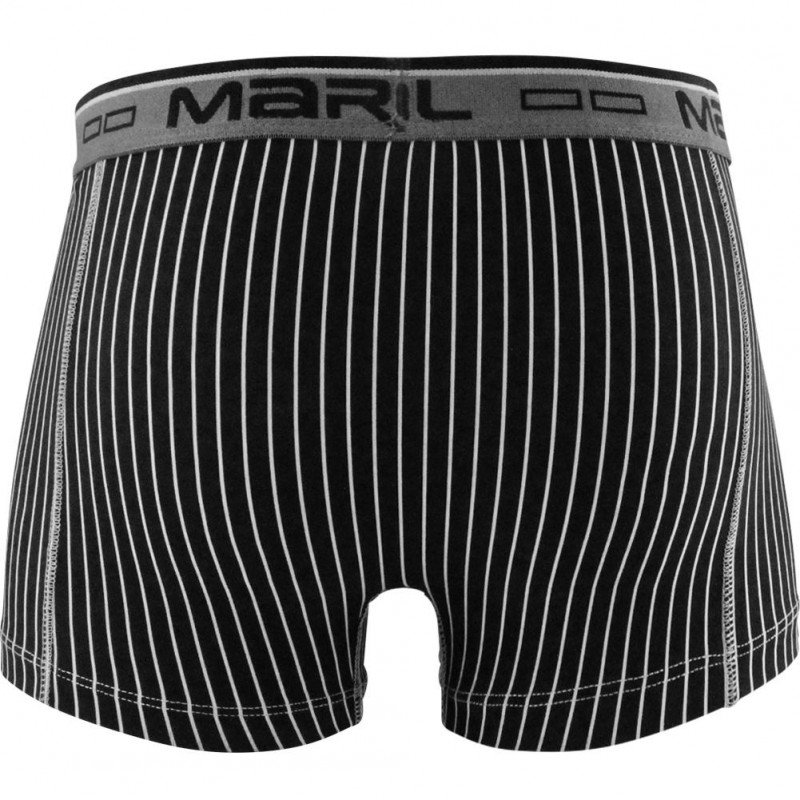 MARGINAL Boxer Homme Microfibre WILFRIED Noir Gris