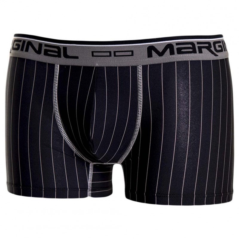 MARGINAL Boxer Homme Microfibre WILFRIED Noir Gris