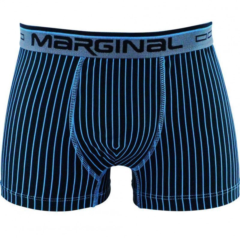 MARGINAL Boxer Homme Microfibre WILFRIED Noir Bleu