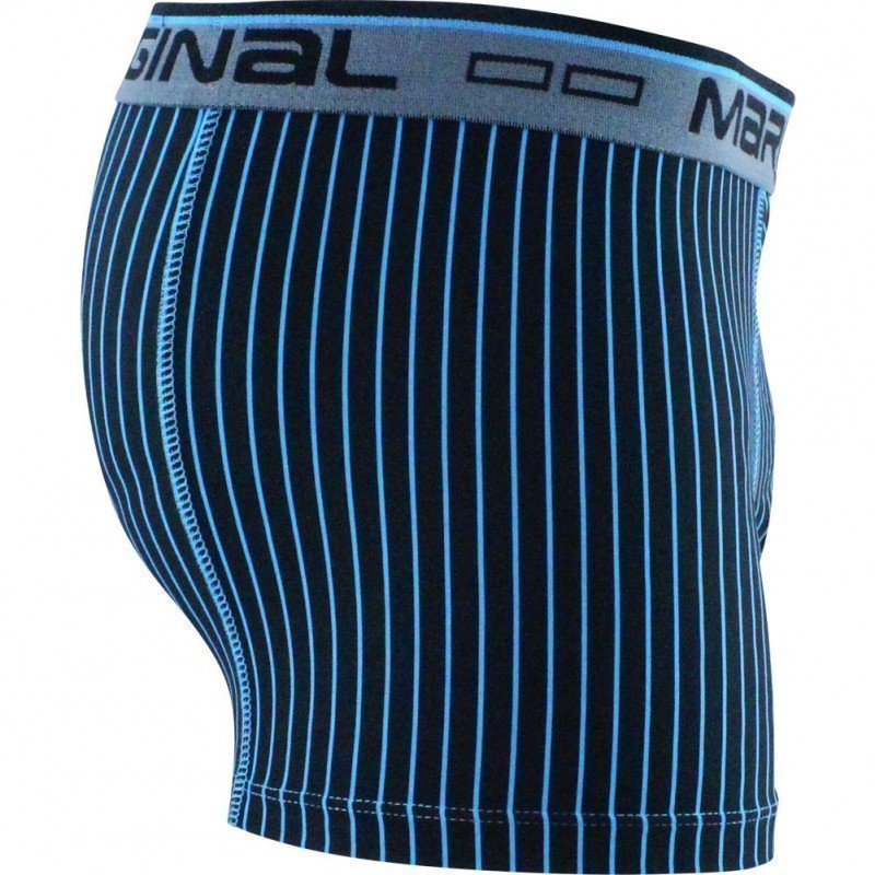 MARGINAL Boxer Homme Microfibre WILFRIED Noir Bleu