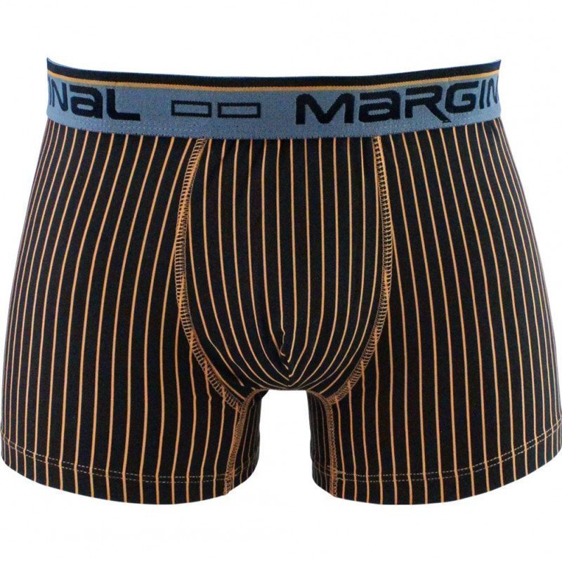 Boxer Homme WILFRIED Noir et Orange