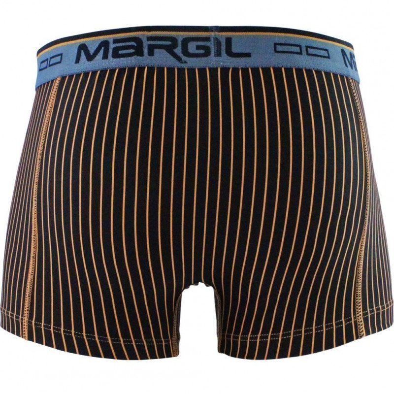 Boxer Homme WILFRIED Noir et Orange