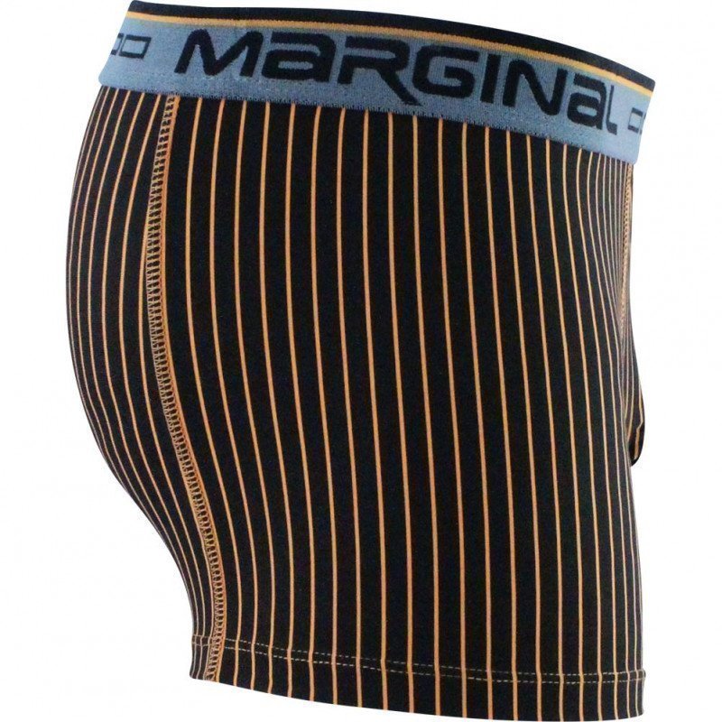 Boxer Homme WILFRIED Noir et Orange