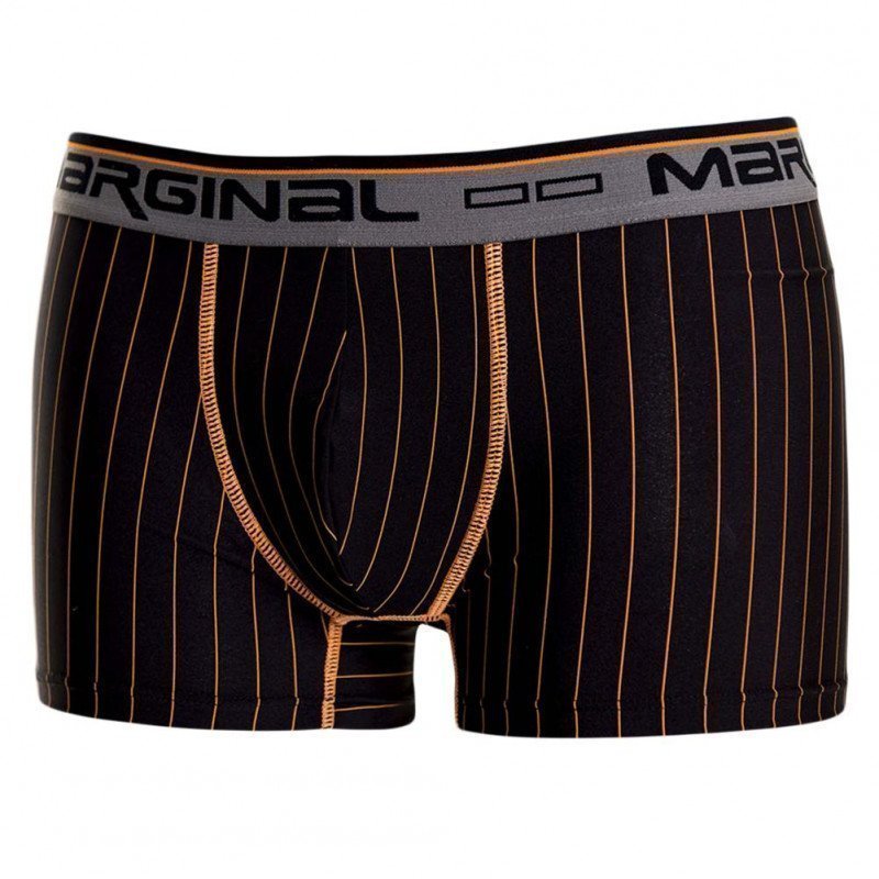 Boxer Homme WILFRIED Noir et Orange