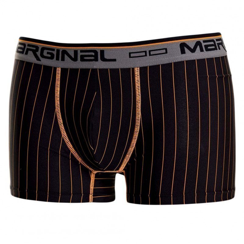 MARGINAL Boxer Homme Microfibre WILFRIED Noir Orange