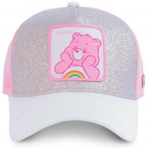 BISOUNOURS Casquette Femme MicroCoton CAR2CAL Rose Argent CAPSLAB