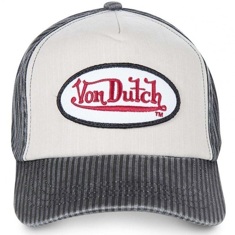 VON DUTCH Casquette Homme Coton CARLOS Gris Beige