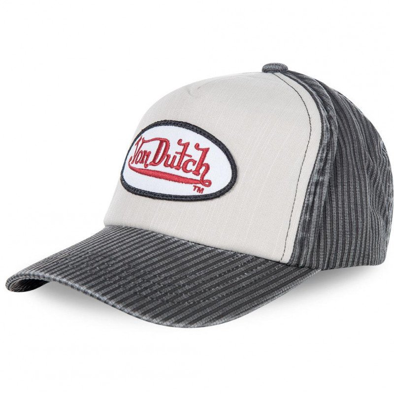 VON DUTCH Casquette Homme Coton CARLOS Gris Beige