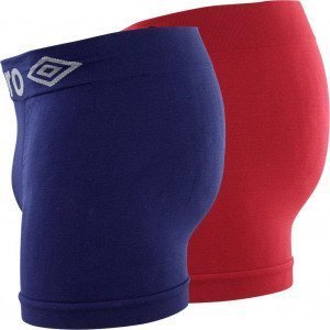 UMBRO Lot de 2 Boxers Homme Microfibre BSX2B2 Marine Rouge
