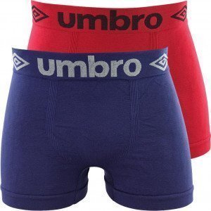 UMBRO Lot de 2 Boxers Homme Microfibre BSX2B2 Marine Rouge