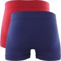 UMBRO Lot de 2 Boxers Homme Microfibre BSX2B2 Marine Rouge