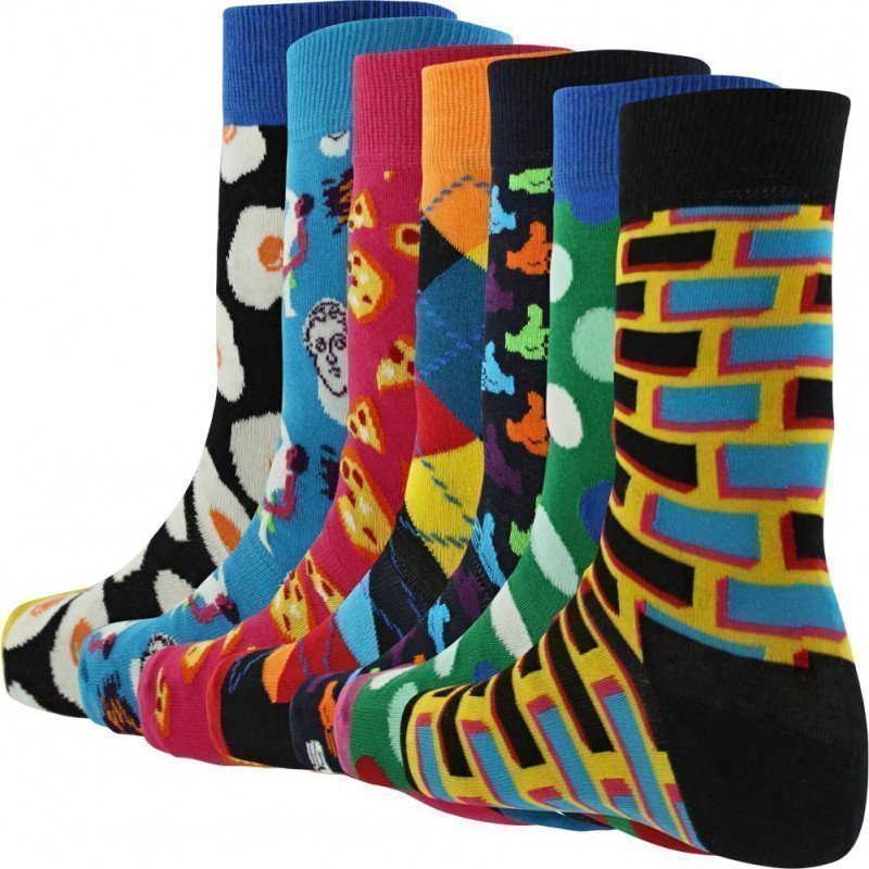 HAPPY SOCKS Coffret de 7 Chaussettes Mixte Coton 7 DAYS Multicolore