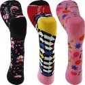 HAPPY SOCKS Coffret de 3 Chaussettes Mixte Coton PINKPANT Rose Noir  PANTHERE ROSE