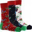 HAPPY SOCKS Coffret de 3 Chaussettes Mixte Coton HOLIDAY Multicolore