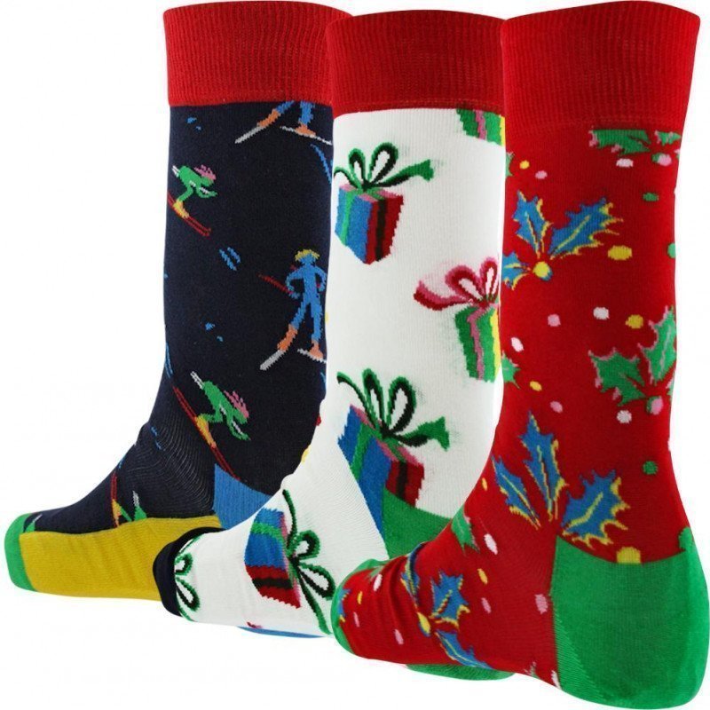 HAPPY SOCKS Coffret de 3 Chaussettes Mixte Coton HOLIDAY Multicolore