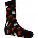 HAPPY SOCKS Chaussettes Mixte Coton BURGER Noir Multicolore