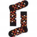 HAPPY SOCKS Chaussettes Mixte Coton BURGER Noir Multicolore