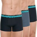 ATHENA Lot de 3 Boxers Homme Microfibre SECONDEPEAU Noir Gris Noir