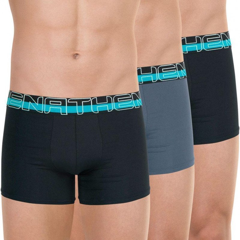 LOT DE 3 Boxer Sous-vêtements Homme SECONDEPEAU Noir et Gris