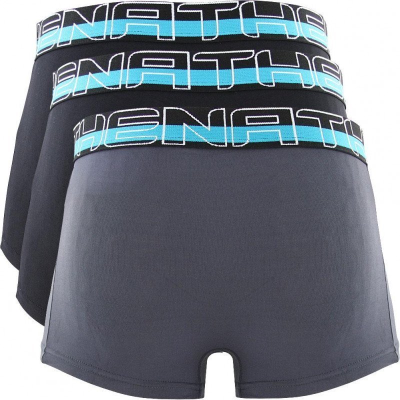 ATHENA Lot de 3 Boxers Homme Microfibre SECONDEPEAU Noir Gris Noir