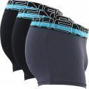 LOT DE 3 Boxer Sous-vêtements Homme SECONDEPEAU Noir et Gris