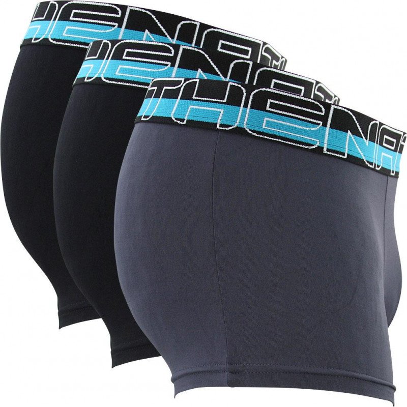 LOT DE 3 Boxer Sous-vêtements Homme SECONDEPEAU Noir et Gris