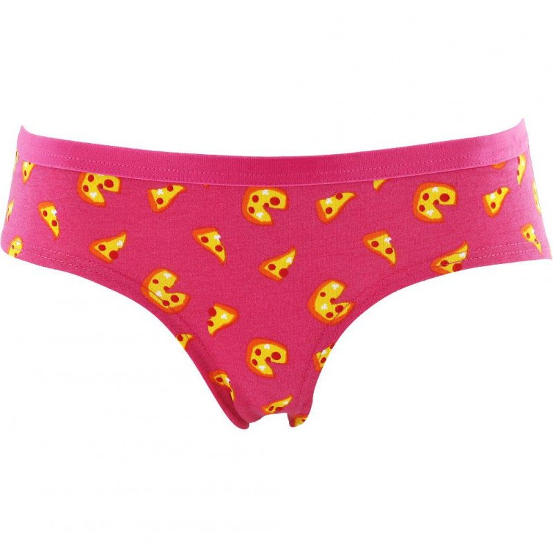 Shorty Femme PIZZA Rose et Jaune