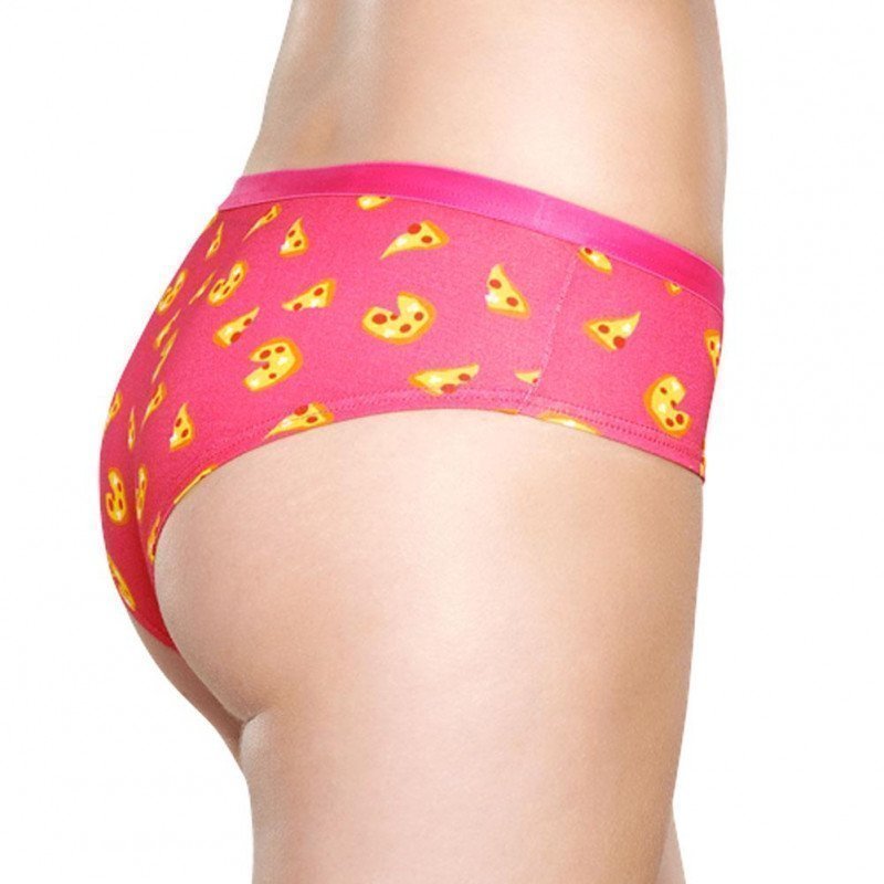 Shorty Femme PIZZA Rose et Jaune