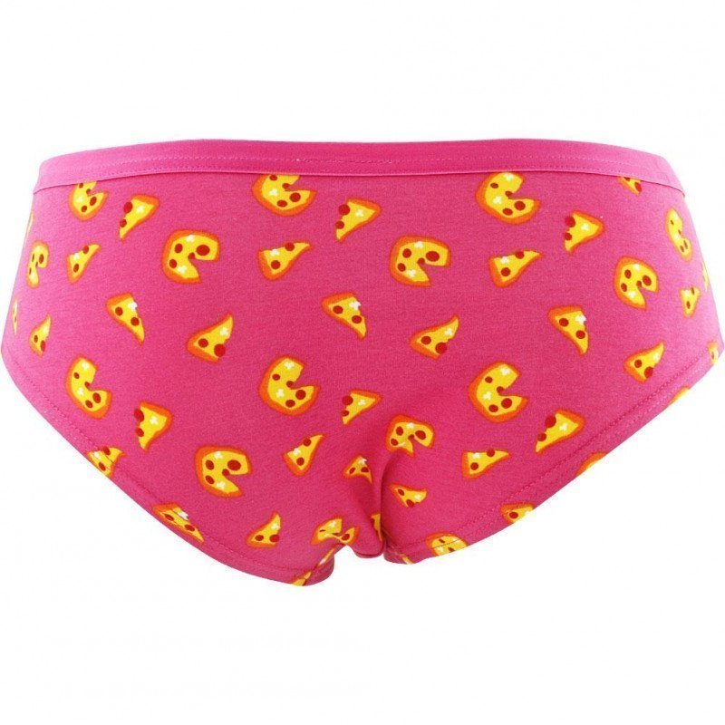 Shorty Femme PIZZA Rose et Jaune