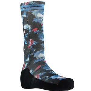 PULL IN Chaussettes Mixte Microcoton FLOWERSKULL Bleu Noir