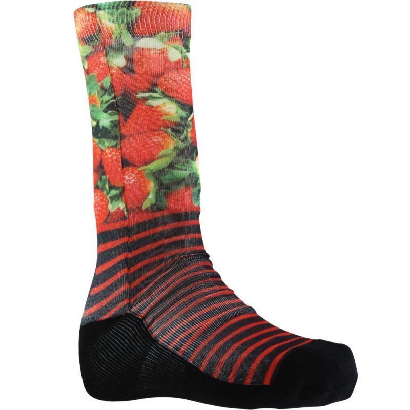 Chaussettes Mixte FRAISESTRIPE Rouge et Noir