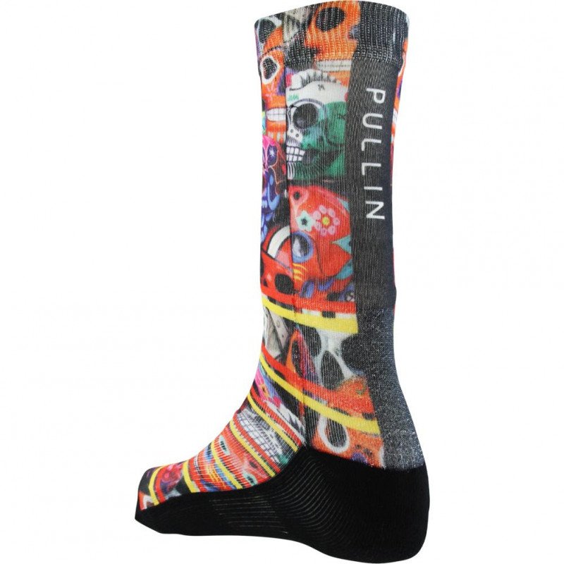 PULL IN Chaussettes Mixte Microcoton SKULLMEXICO Multicolore Noir