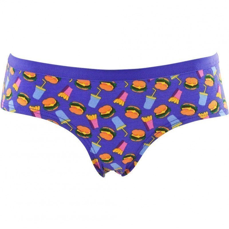 HAPPY SOCKS Shorty Femme Coton HAMBURGER Violet Orange