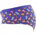 Shorty Femme HAMBURGER Violet et Orange