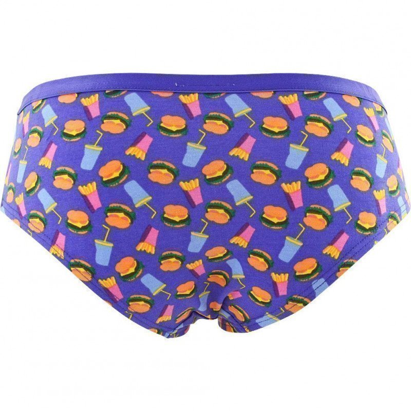 Shorty Femme HAMBURGER Violet et Orange